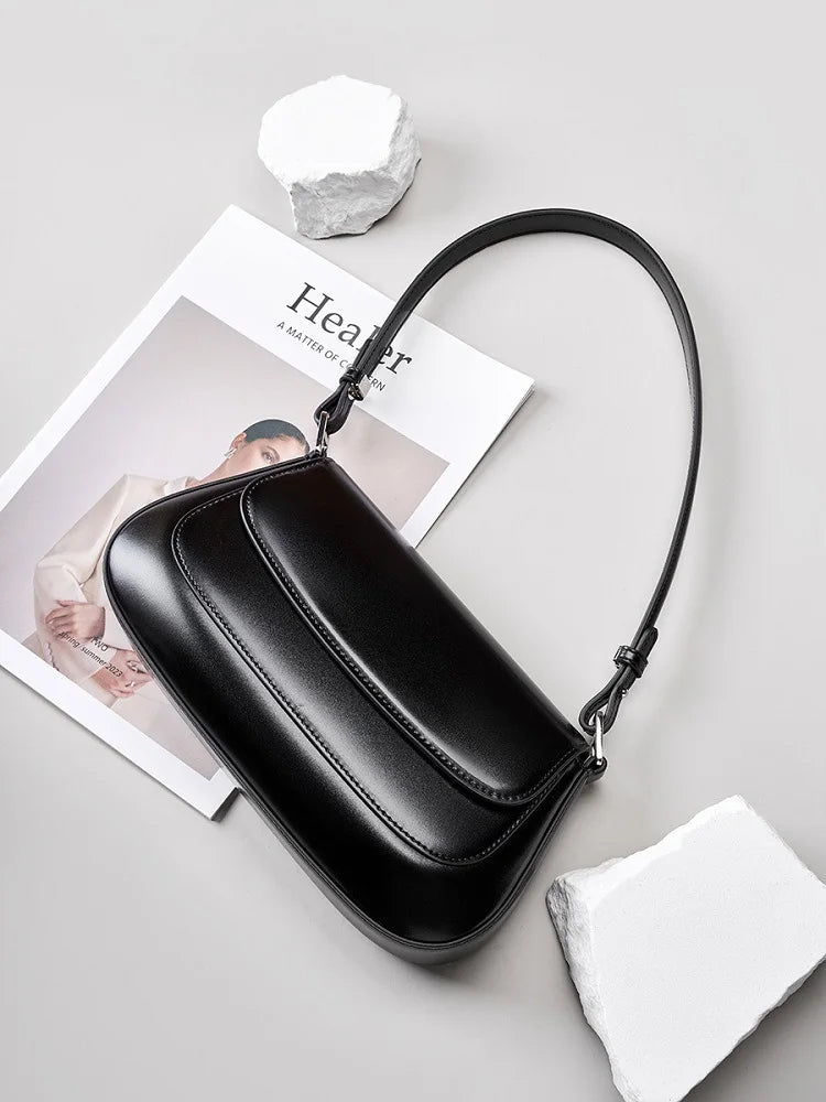 100% couro genuíno bolsa de ombro feminina estilo coreano senhoras luxo couro vaca crossbody axila bolsa para compras rua