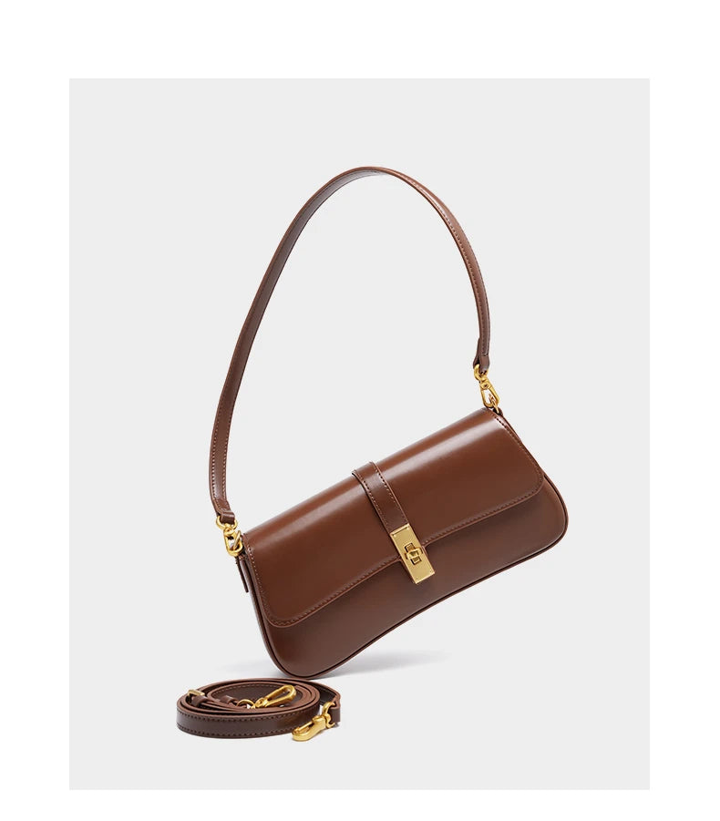 Burminsa elegante suave couro genuíno axilas sacos de ombro para as mulheres 2025 designer luxo crossbody bolsa senhoras bolsas