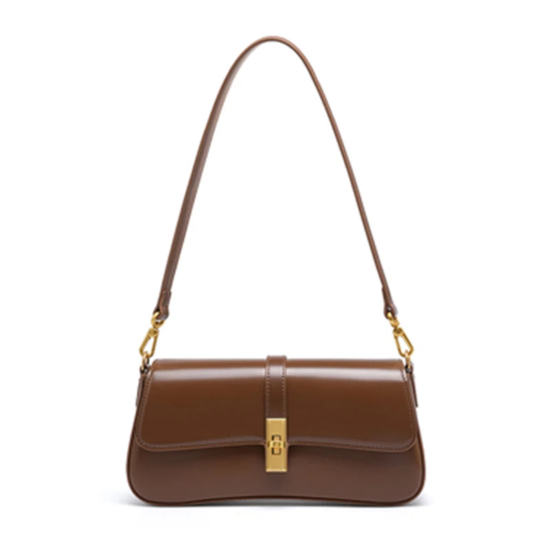 Burminsa elegante suave couro genuíno axilas sacos de ombro para as mulheres 2025 designer luxo crossbody bolsa senhoras bolsas