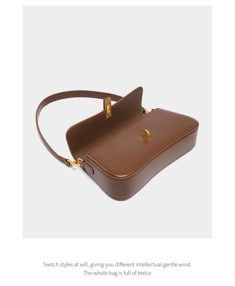 Burminsa elegante suave couro genuíno axilas sacos de ombro para as mulheres 2025 designer luxo crossbody bolsa senhoras bolsas