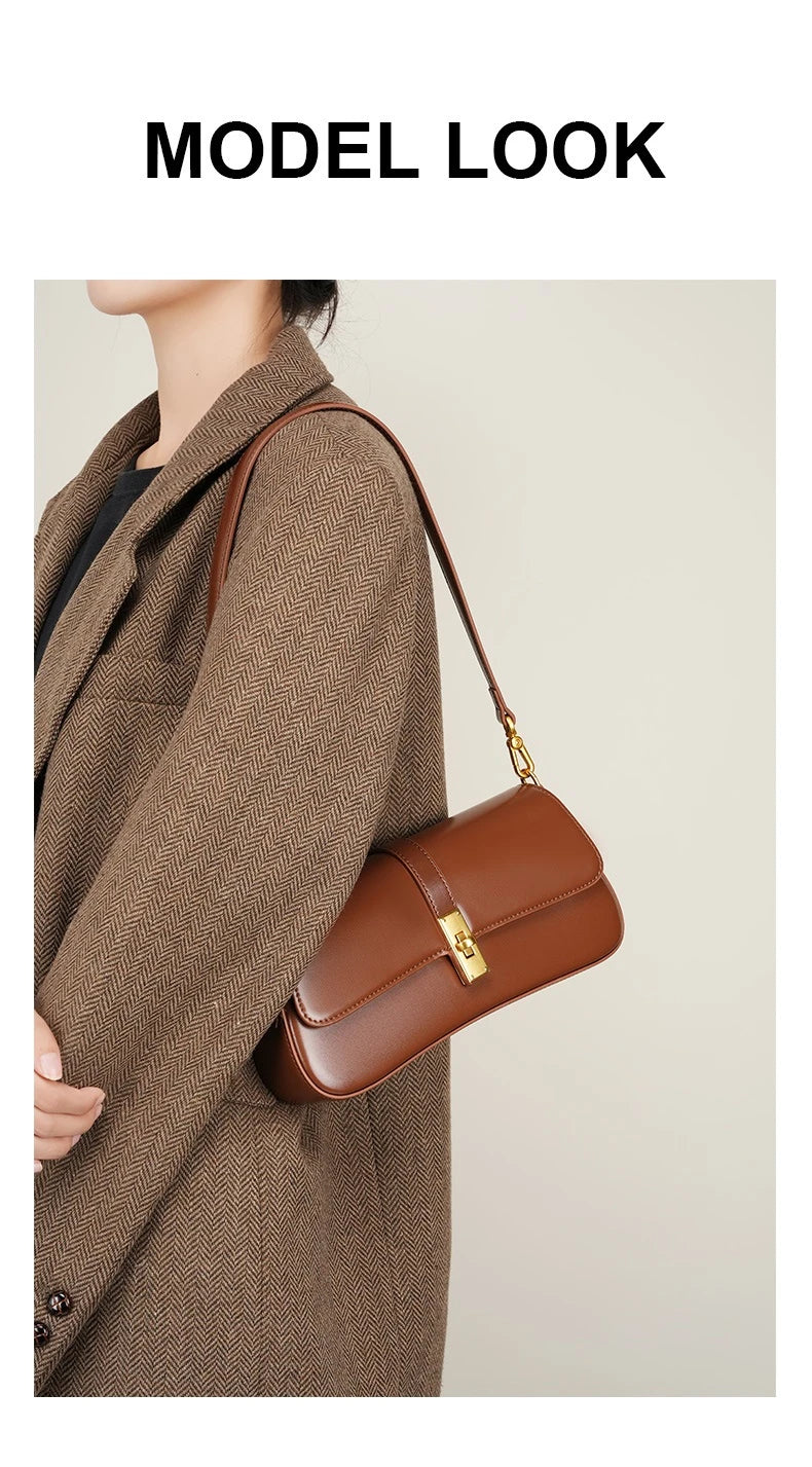 Burminsa elegante suave couro genuíno axilas sacos de ombro para as mulheres 2025 designer luxo crossbody bolsa senhoras bolsas