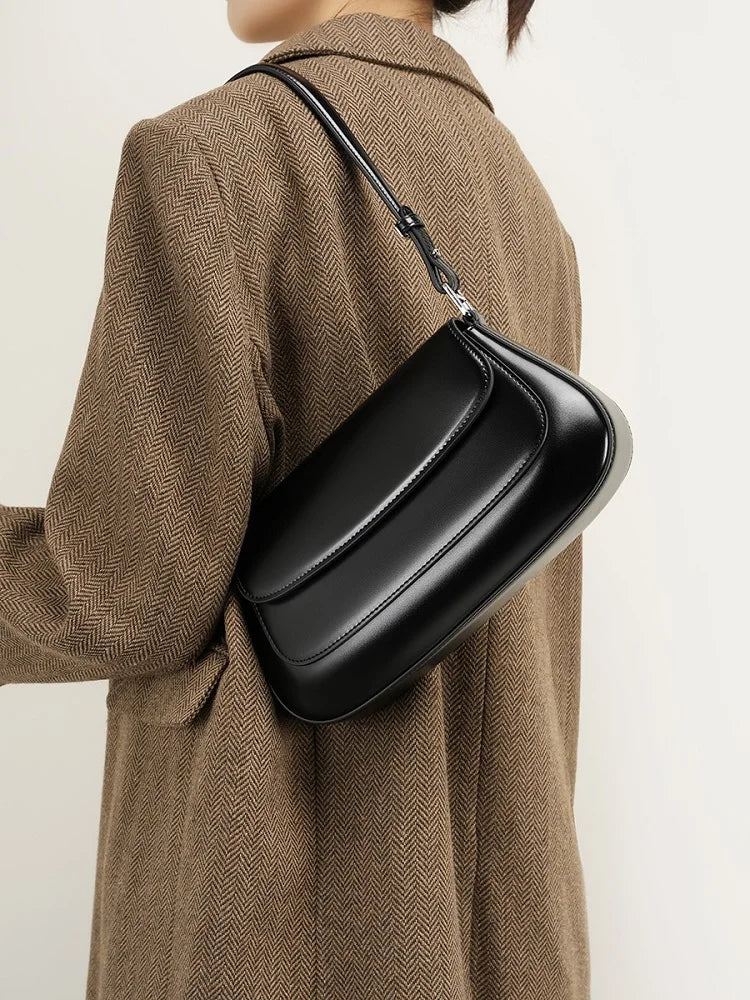 100% couro genuíno bolsa de ombro feminina estilo coreano senhoras luxo couro vaca crossbody axila bolsa para compras rua