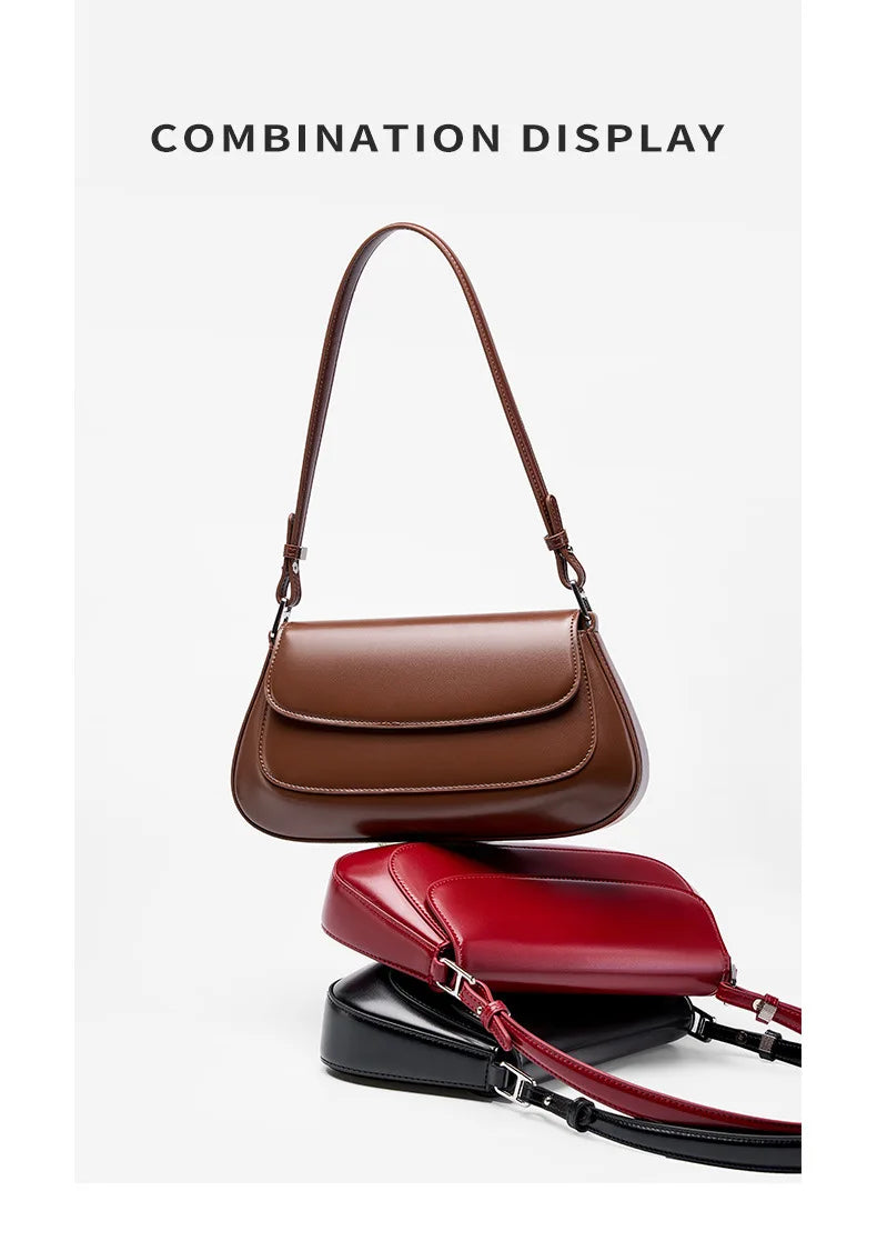 100% couro genuíno bolsa de ombro feminina estilo coreano senhoras luxo couro vaca crossbody axila bolsa para compras rua