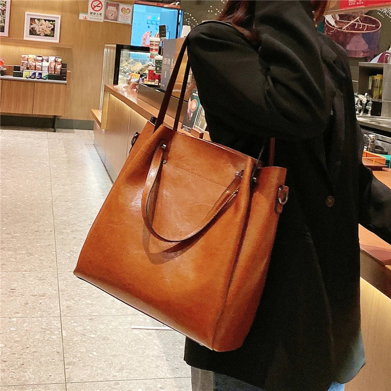 Burminsa Retro Cowhide Genuine Leather Handbags For Women 2025 Luxury Designer Work Tote Shopping Ladies Shoulder Crossbody Bags