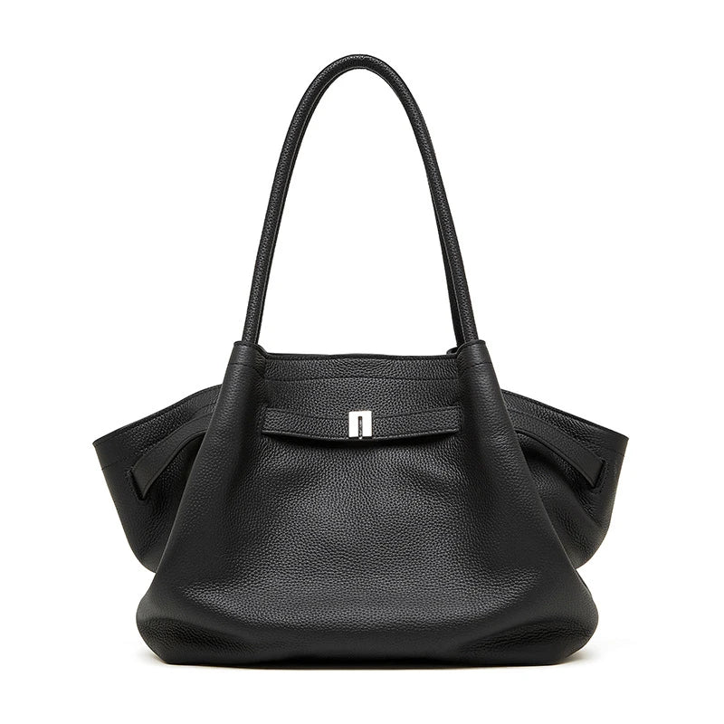 Burminsa Real 100% Genuine Leather Tote Bags For Women 2025 Luxury Designer Underarm Shoulder Bags Big Shopping Ladies Handbags
