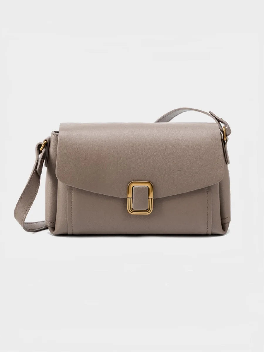 Bolsa feminina portátil de couro genuíno 2025, novo nicho de alta qualidade, bolsa de ombro crossbody, bolsa de viagem feminina com duas alças