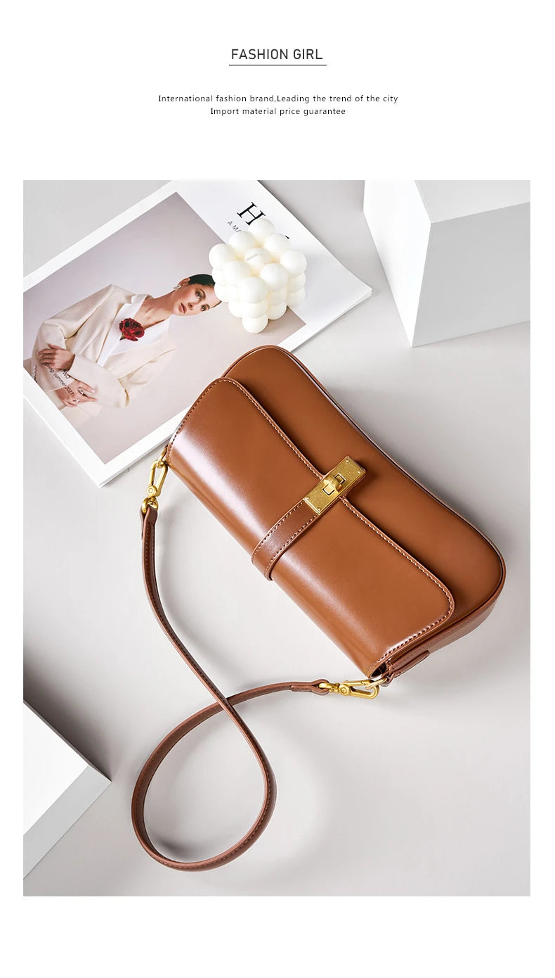 Burminsa elegante suave couro genuíno axilas sacos de ombro para as mulheres 2025 designer luxo crossbody bolsa senhoras bolsas
