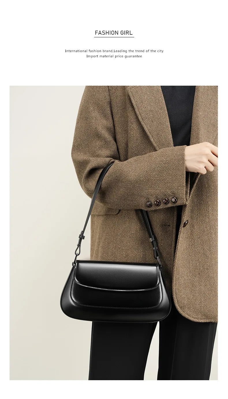 100% couro genuíno bolsa de ombro feminina estilo coreano senhoras luxo couro vaca crossbody axila bolsa para compras rua