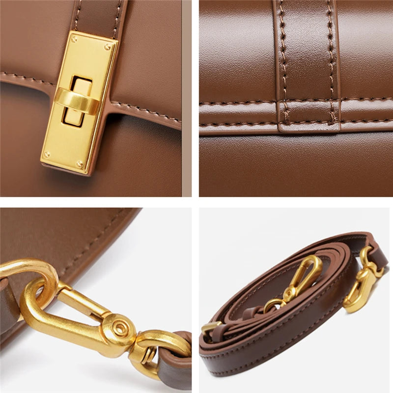 Burminsa elegante suave couro genuíno axilas sacos de ombro para as mulheres 2025 designer luxo crossbody bolsa senhoras bolsas