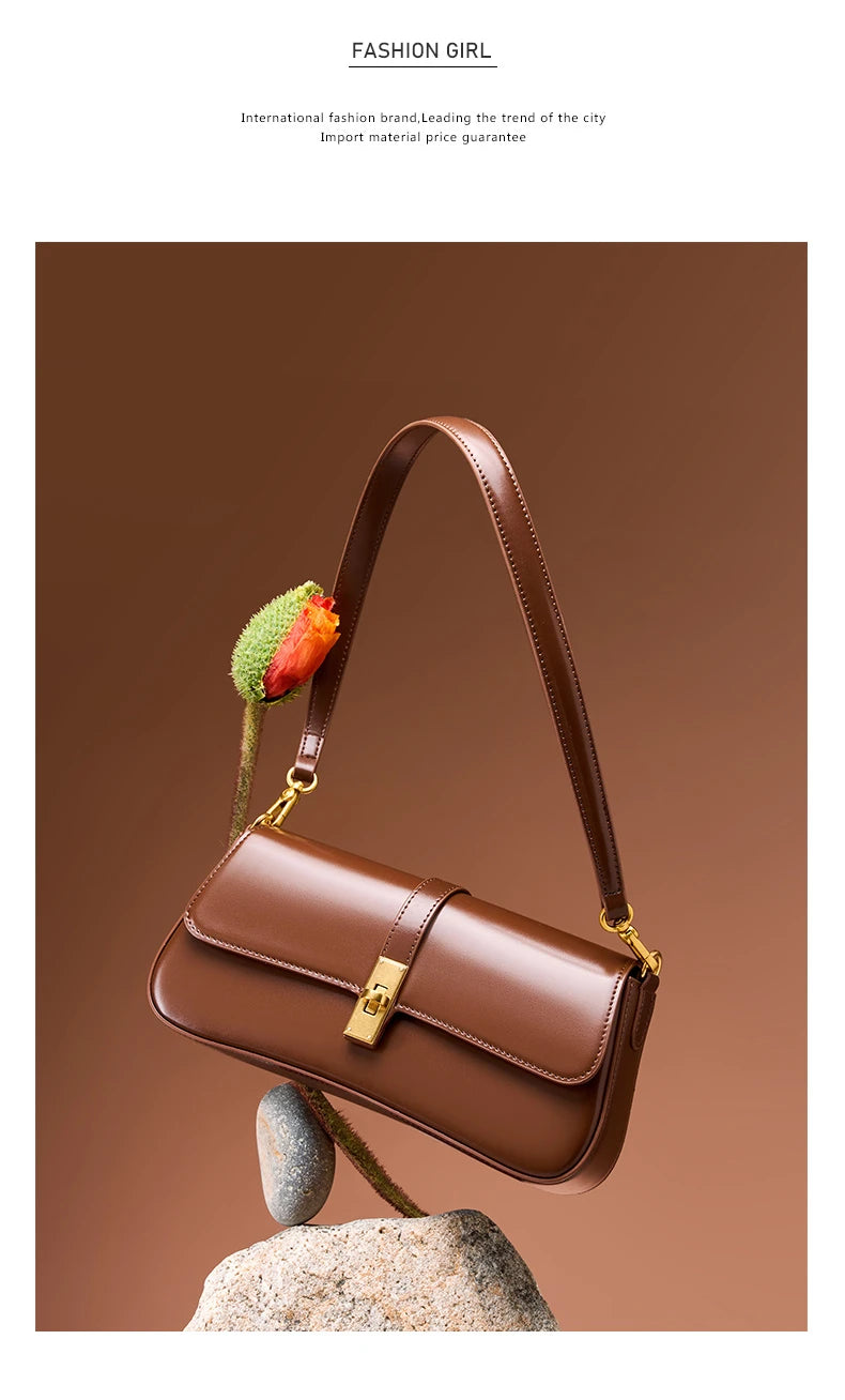Burminsa elegante suave couro genuíno axilas sacos de ombro para as mulheres 2025 designer luxo crossbody bolsa senhoras bolsas